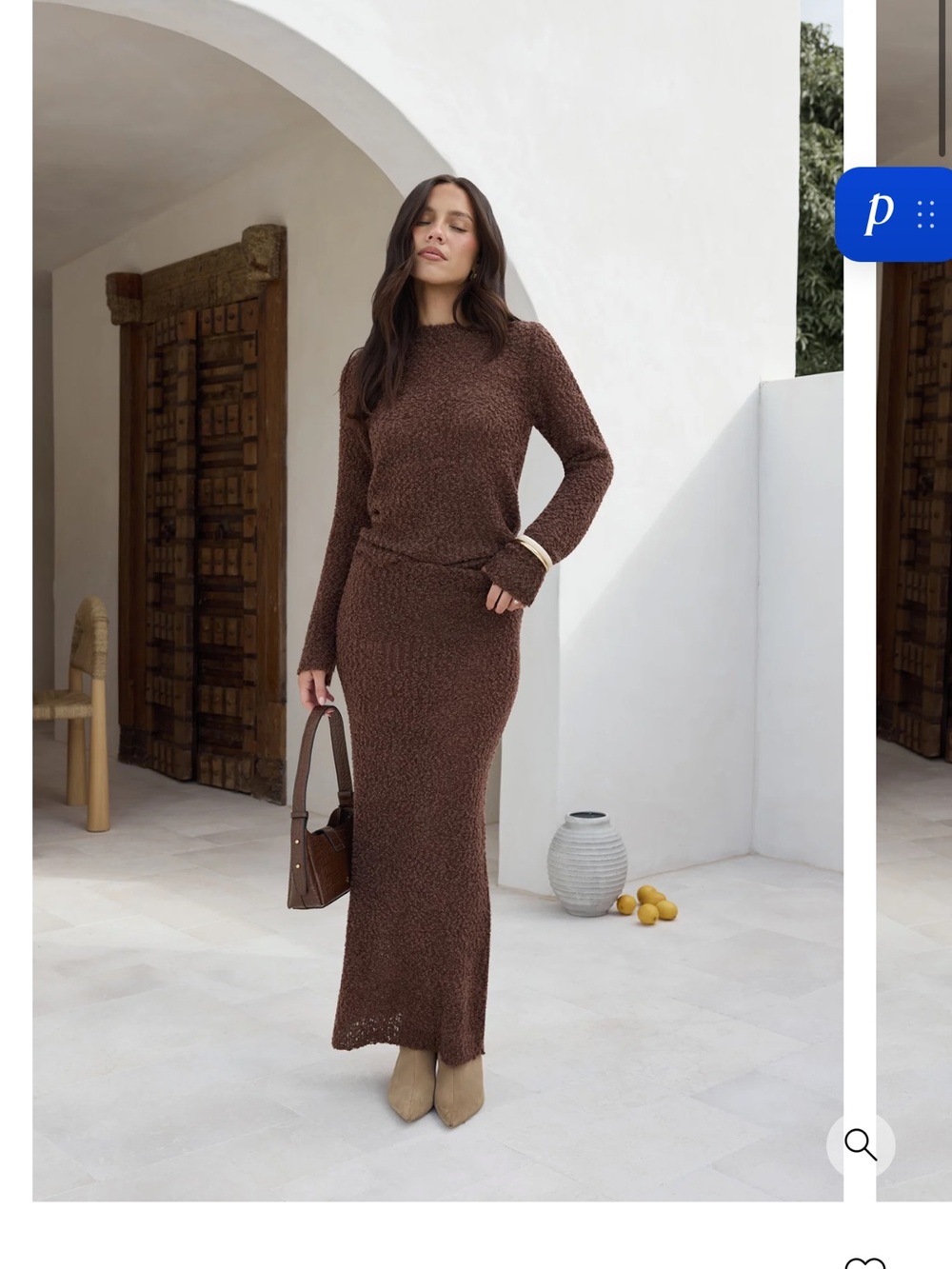 Fortunate One Understated It girl maxi skirt brown